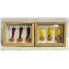 Image 1 : TWO HANGING FOOD-THEMED SHADOW-BOX ART