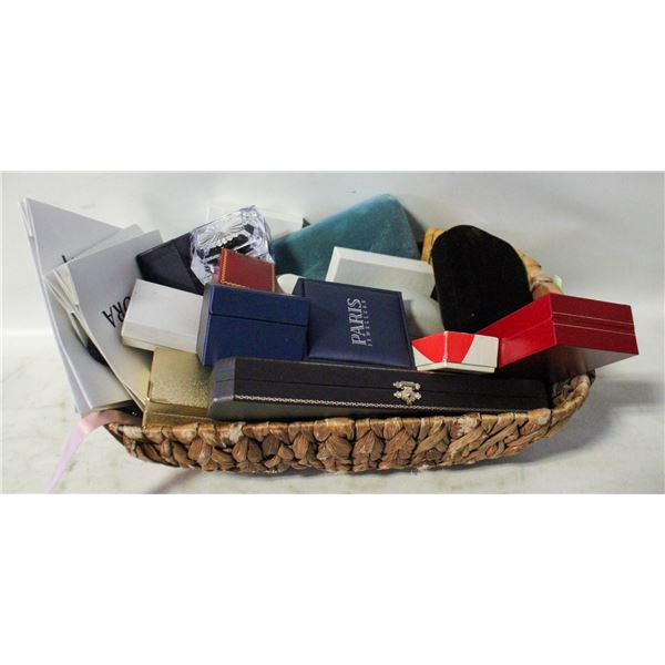 LOT OF JEWELRY BOXES & PANDORA BAGS