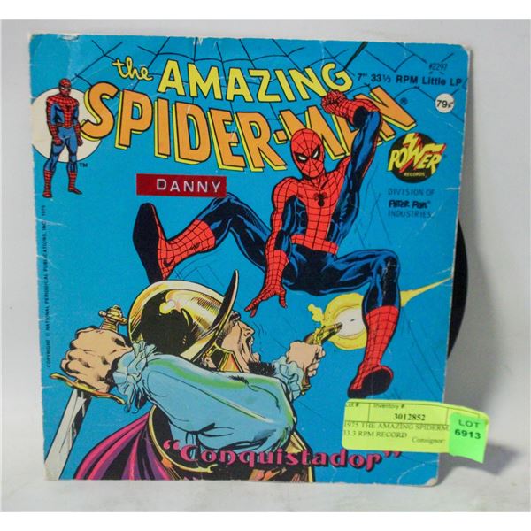 1975 THE AMAZING SPIDERMAN 7" 33.3 RPM RECORD