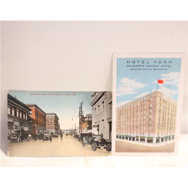 2 VINTAGE CALGARY, ALBERTA POSTCARDS
