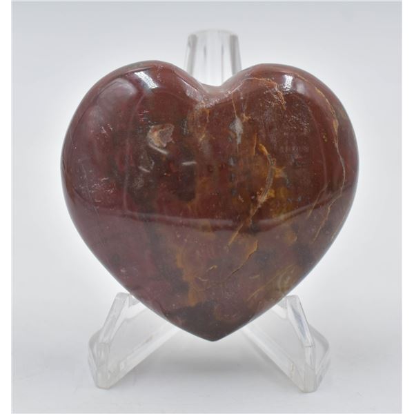 #86-NATURAL PETRIFIED WOOD HEART SHAPE 150G