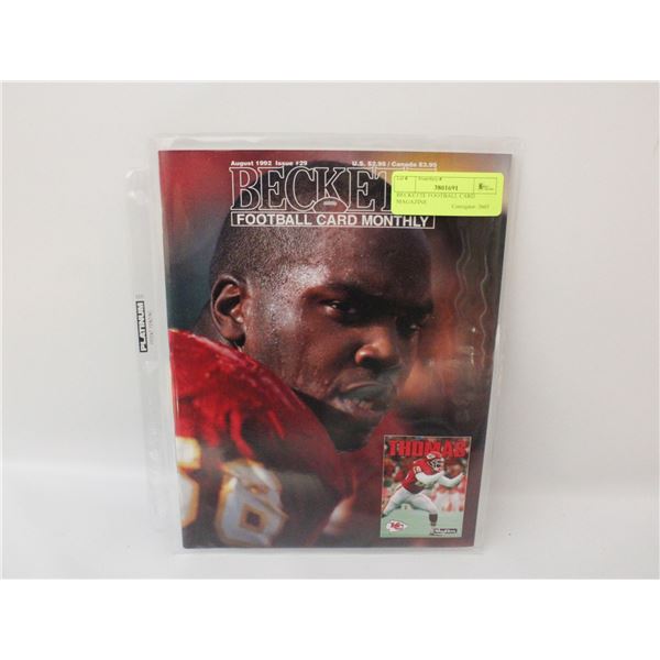 BECKETTE FOOTBALL CARD MAGAZINE