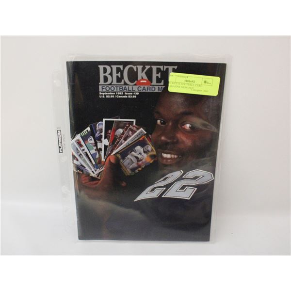 BECKETTE FOOTBALL CARD MAGAZINE MONTHLY