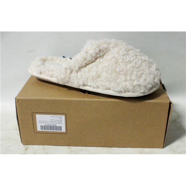 SNUG LEAVES WOMENS SCUFF SLIPPERS FURRY
