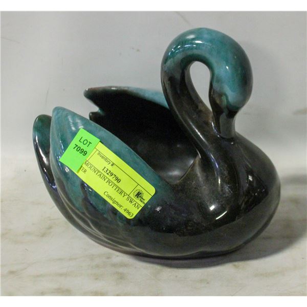 BLUE MOUNTAIN POTTERY SWAN PLANTER