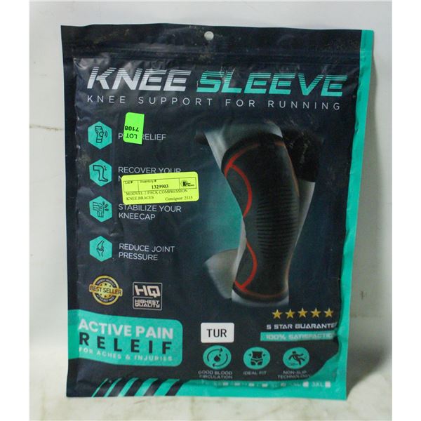MODVEL 2 PACK COMPRESSION KNEE BRACES