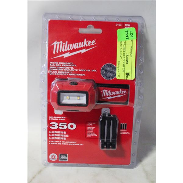 MILWAUKEE HEADLAMP 350 LUMENS ALL DAY