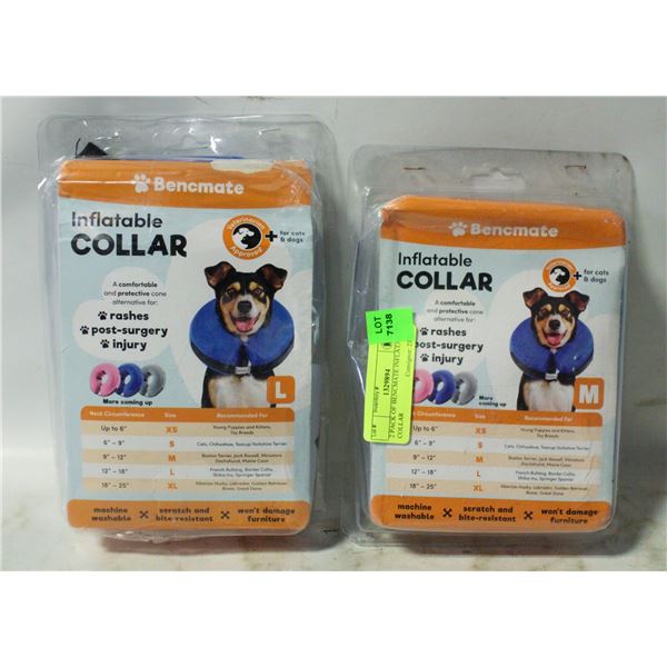 2 PACK OF BENCMATE INFLATABLE COLLAR