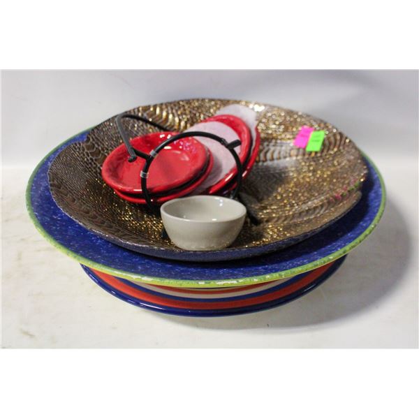 COLLECTIONS OF SERVING DISHES + PLATTERS