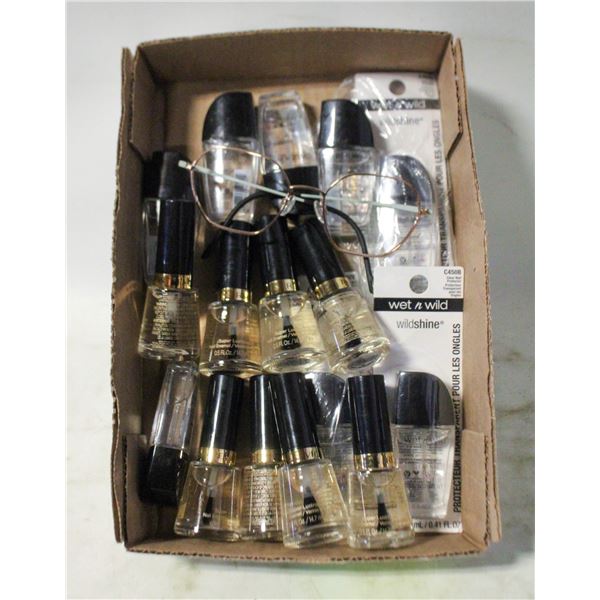 LOT OF CLEAR COAT NAIL POLISHES