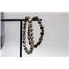 Image 1 : #76-NATURAL JASPER SPORT & JADE JADEITE BRACELET