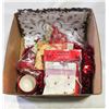 Image 1 : BOX WITH NEW ITEMS INCLUDING PARTYLITE RED