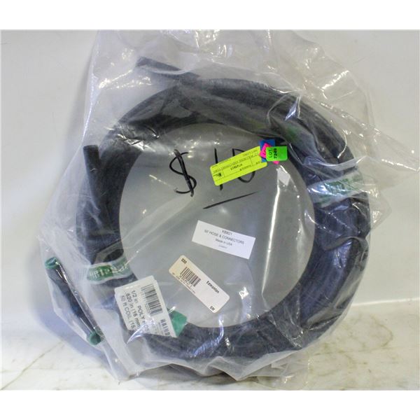 1/2" POLI HOSE AND CONNECTORS 50FT LONG