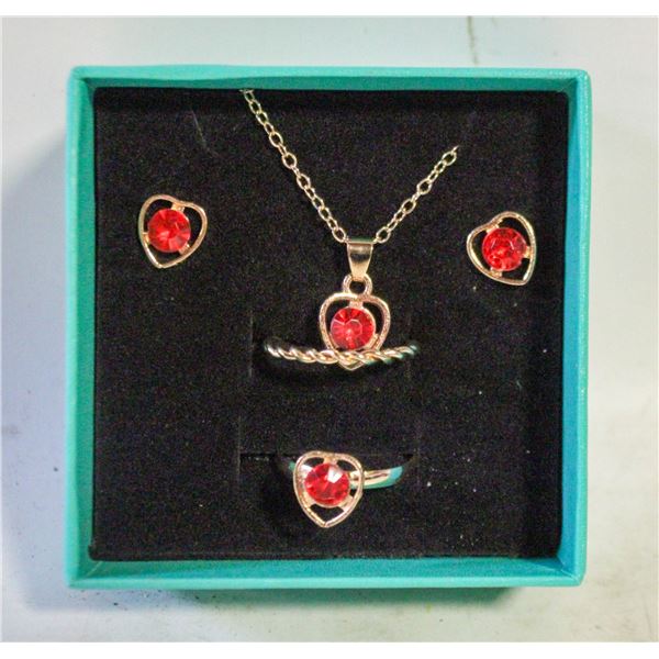 NEW NECKLACE AND 2 RINGS WITH EARRINGS