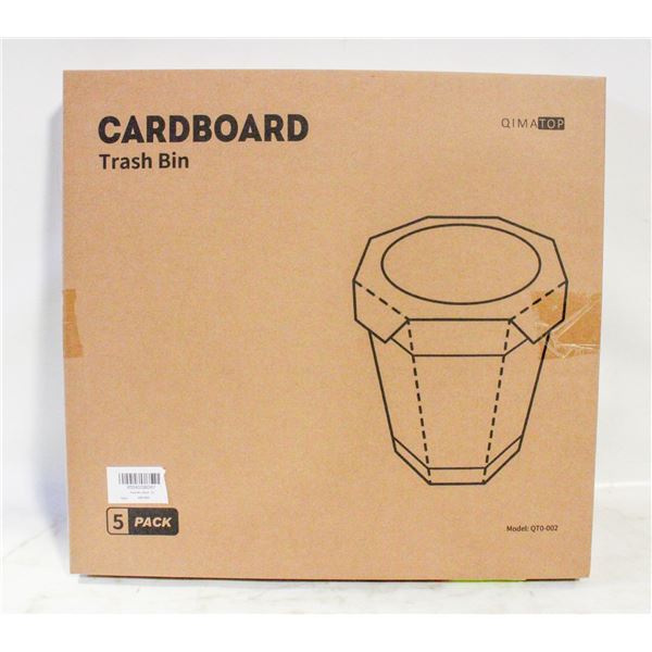 BRAND NEW 5PK CARDBOARD TRASH BIN