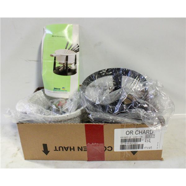 NEW FONDUE POT / STAND & MORE (NO BOX)