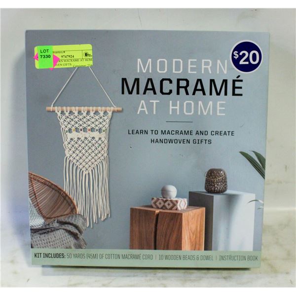NEW MODERN MACRAME AT HOME HANDWOVEN GIFTS
