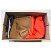 Image 1 : 10 SAFETY JACKET HOODS, FR BLACK, TAN & ORANGE