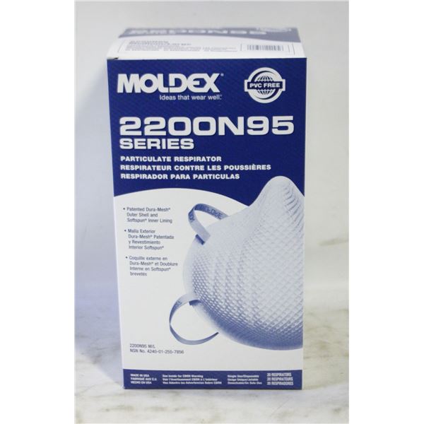BRAND NEW BOX OF MOLDEX 2200N95 SERIES PARTICULATE