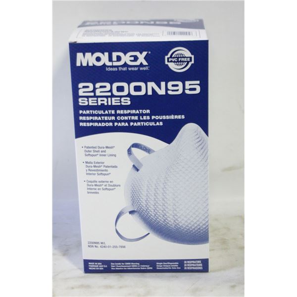 BRAND NEW BOX OF MOLDEX 2200N95 SERIES PARTICULATE