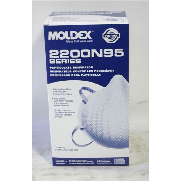 BRAND NEW BOX OF MOLDEX 2200N95 SERIES PARTICULATE