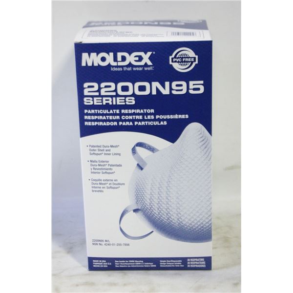 BRAND NEW BOX OF MOLDEX 2200N95 SERIES PARTICULATE