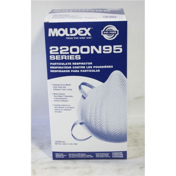 BRAND NEW BOX OF MOLDEX 2200N95 SERIES PARTICULATE