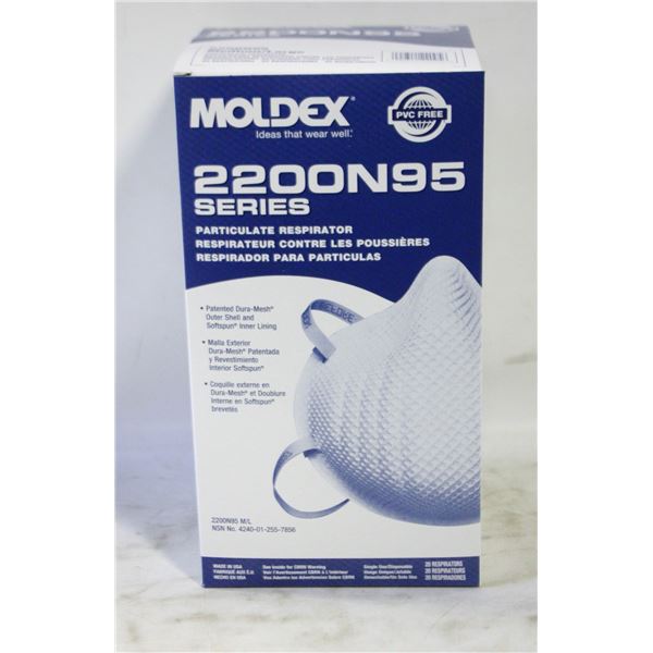 BRAND NEW BOX OF MOLDEX 2200N95 SERIES PARTICULATE
