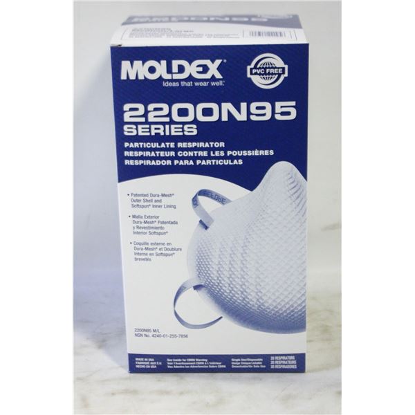 BRAND NEW BOX OF MOLDEX 2200N95 SERIES PARTICULATE