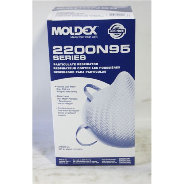 BRAND NEW BOX OF MOLDEX 2200N95 SERIES PARTICULATE