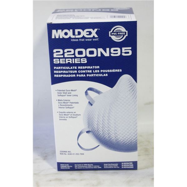 BRAND NEW BOX OF MOLDEX 2200N95 SERIES PARTICULATE
