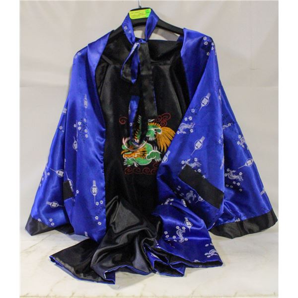 LADIES LG APPLE SHOP THAI SILK KOMONO BLUE