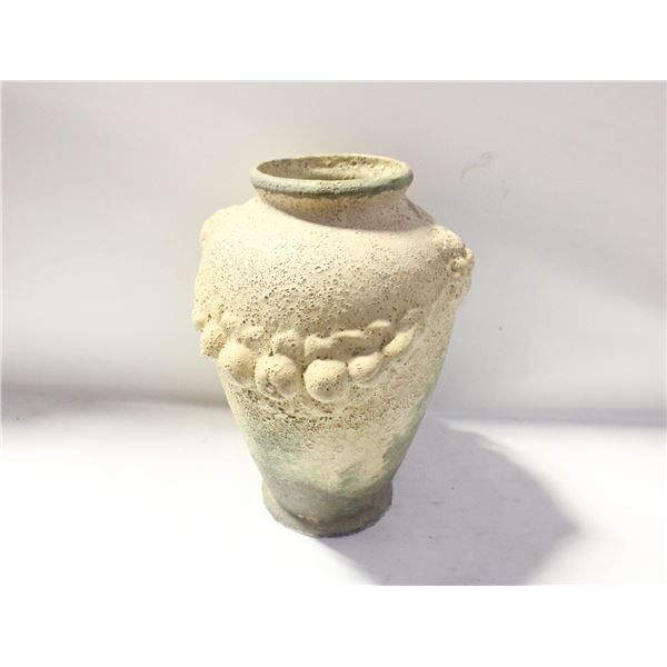 LARGE POTTERY VASE, 1' TALL 9" DIAM