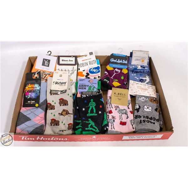 NEW 10 PAIR NOVELTY SOCKS