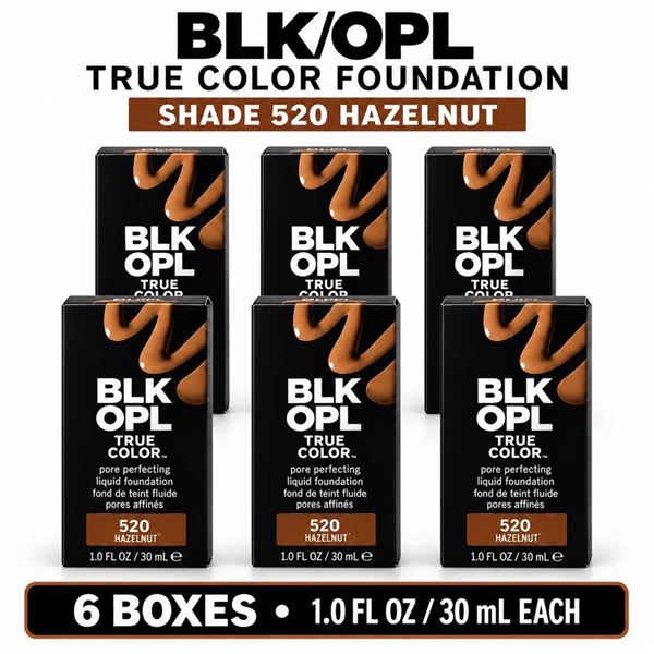 6 BLK/OPL TRUE COLOR FOUNDATION 520 HAZELNUT