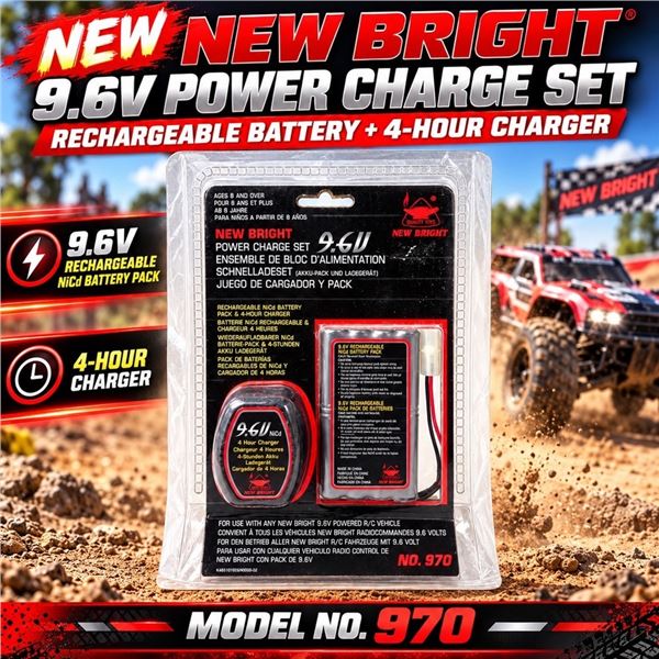 NEW 9.6V NEW BRIGHT POWER CHARGE SET #970