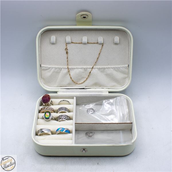LOT OF 7 RINGS .925 SILVER & 1 STERLING