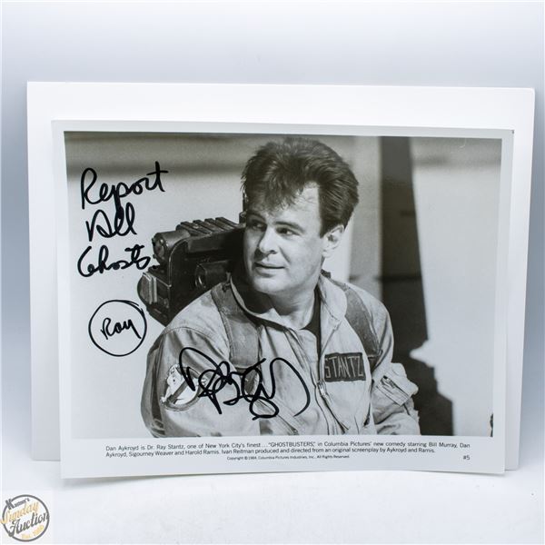 SIGNED PHOTO OF DAN AYKROYD AS DR. RAY STANZ FROM