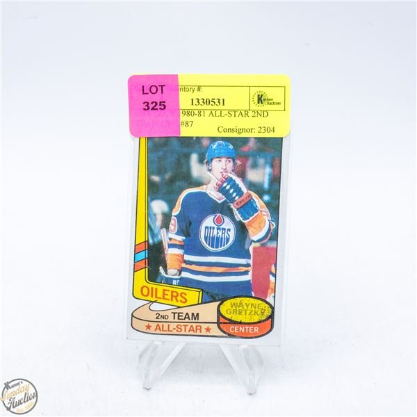 GRETZKY 1980-81 ALL-STAR 2ND TEAM OPC #87