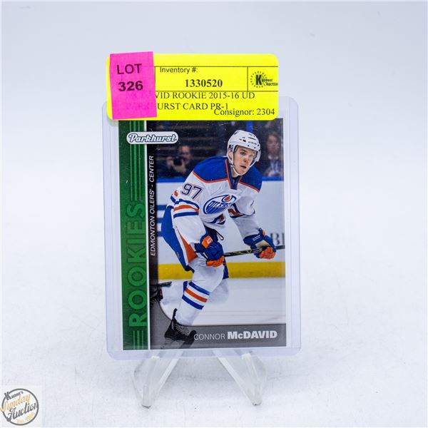 MCDAVID ROOKIE 2015-16 UD PARKHURST CARD PR-1