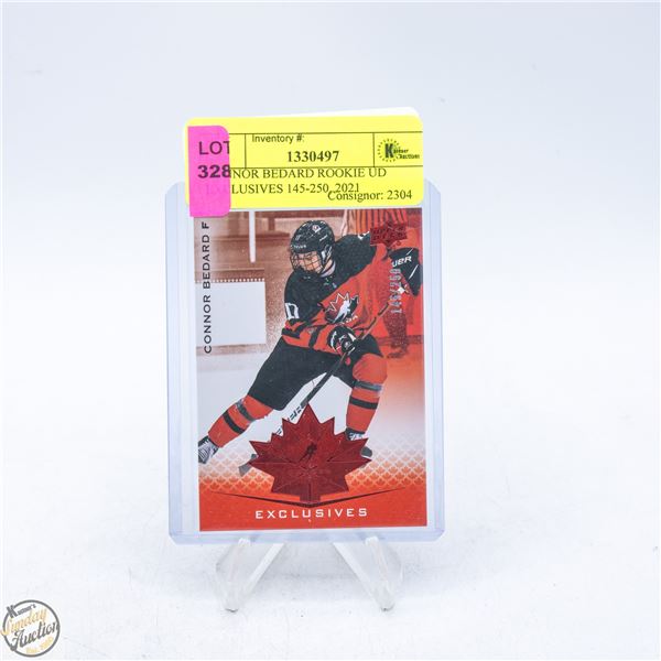 CONNOR BEDARD ROOKIE UD EXCLUSIVES 145-250, 2021