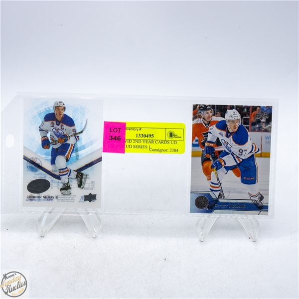 2 MCDAVID 2ND YEAR CARDS UD ICE #100 UD SERIES 1