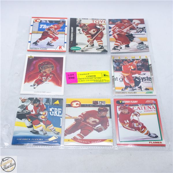 8 THEOREN FLEURY SCORE PARKHURST UD PINNACLE ETC