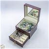 Image 1 : SMALL ROSEWOOD JEWELRY BOX WITH MIRROR