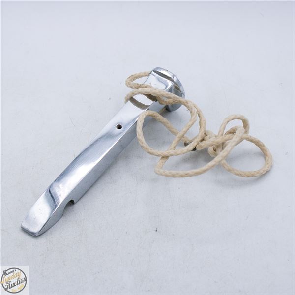 AUTHENTIC CHROMED RAILWAY SPIKE BOTTLE