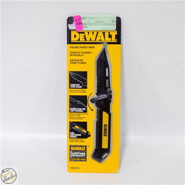 NEW 3" DEWALT FOLDING POCKET KNIFE