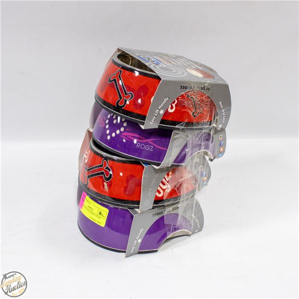 4 DOG BOWLS 12 OZ BRAND NEW