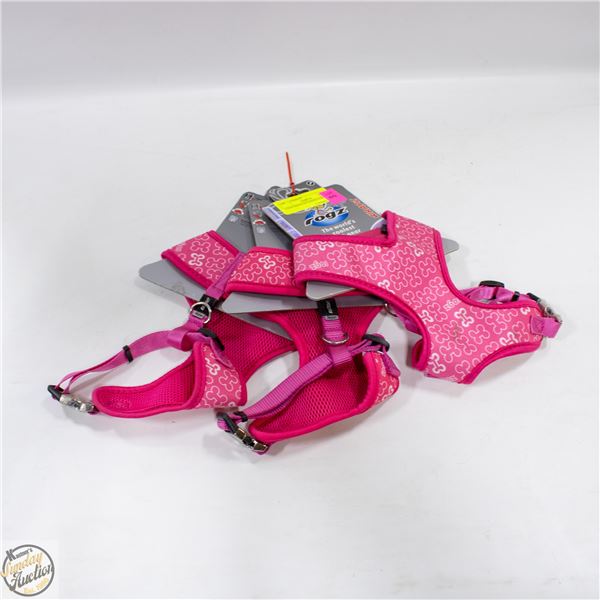 3 BRAND NEW DOG MEDIUM PADDED HARNESSES