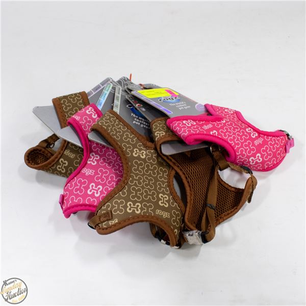 5 BRAND NEW DOG SMALL PADDED HARNESSES