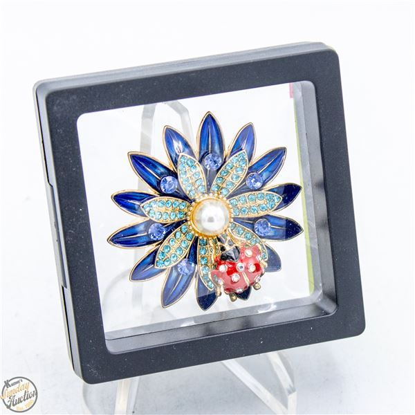 NEW LARGE LAYERED BLUE FLOWER WITH